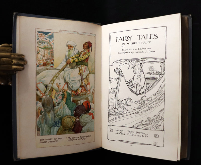 1911 Rare Art Nouveau Book - HAUFF'S Fairy Tales, First illustrated Edition by Arthur A. Dixon.