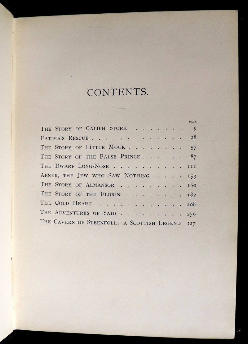 1911 Rare Art Nouveau Book - HAUFF'S Fairy Tales, First illustrated Edition by Arthur A. Dixon.