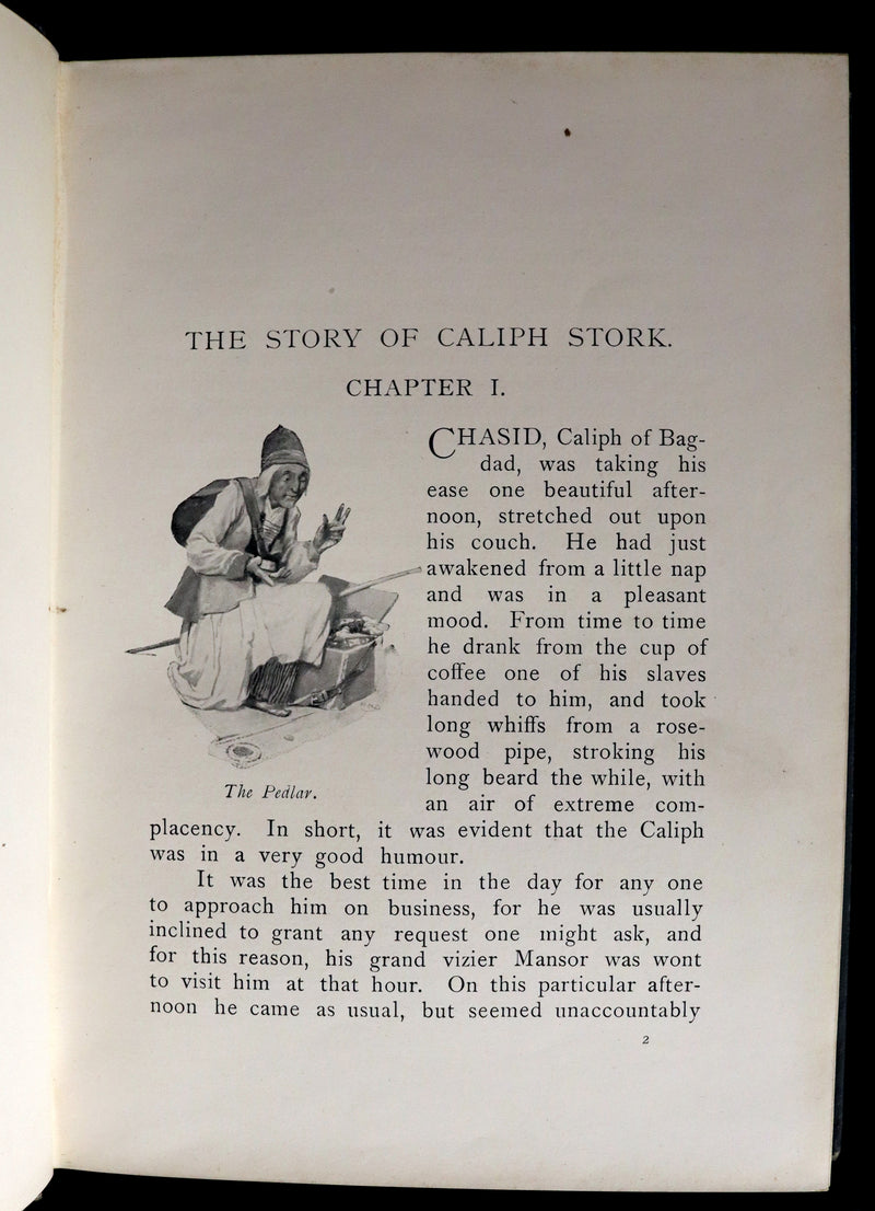 1911 Rare Art Nouveau Book - HAUFF'S Fairy Tales, First illustrated Edition by Arthur A. Dixon.