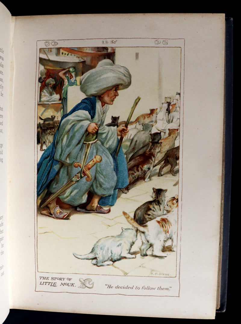 1911 Rare Art Nouveau Book - HAUFF'S Fairy Tales, First illustrated Edition by Arthur A. Dixon.