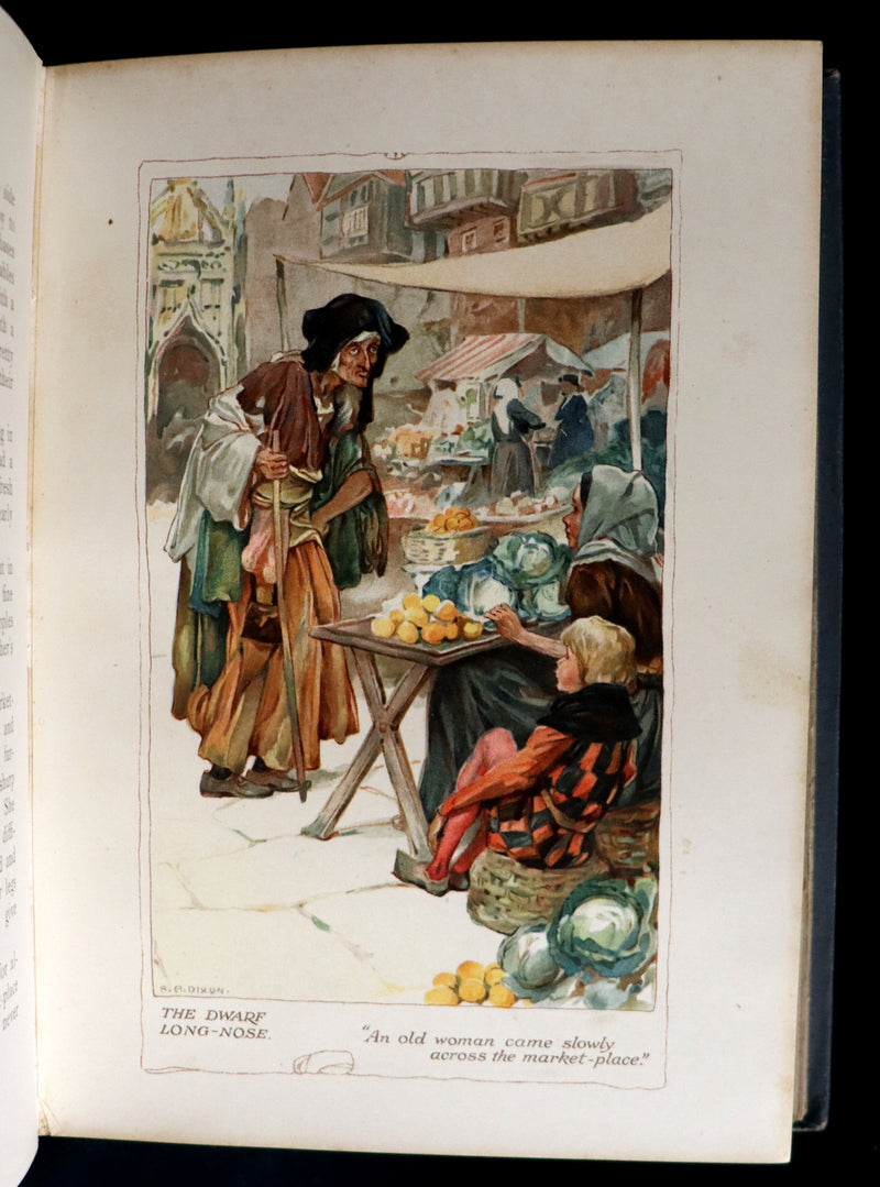 1911 Rare Art Nouveau Book - HAUFF'S Fairy Tales, First illustrated Edition by Arthur A. Dixon.