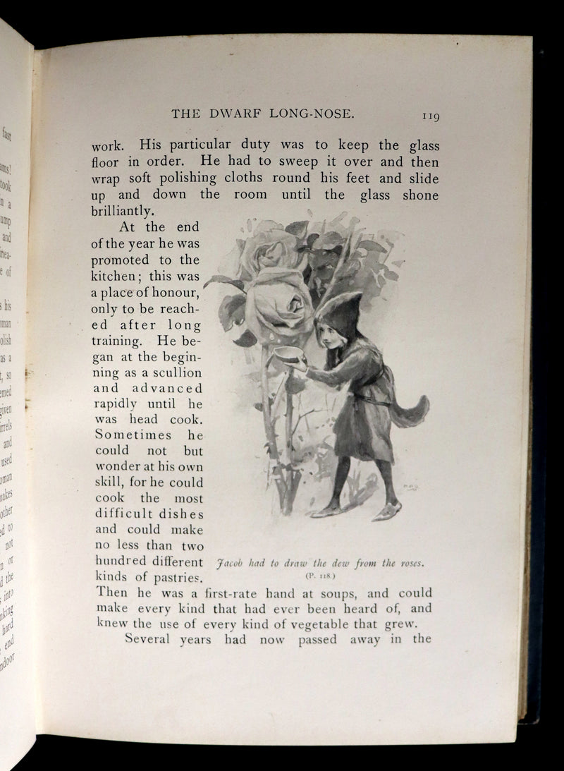 1911 Rare Art Nouveau Book - HAUFF'S Fairy Tales, First illustrated Edition by Arthur A. Dixon.