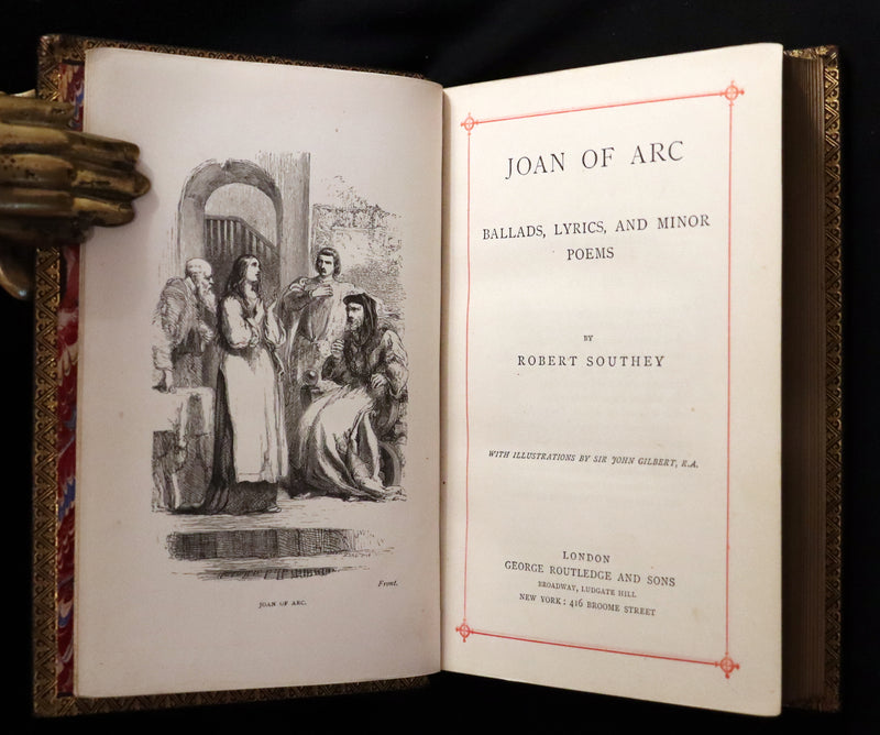 1865 Rare Victorian Book - JOAN OF ARC and Poems by Robert Southey Illustrated by John Gilbert.
