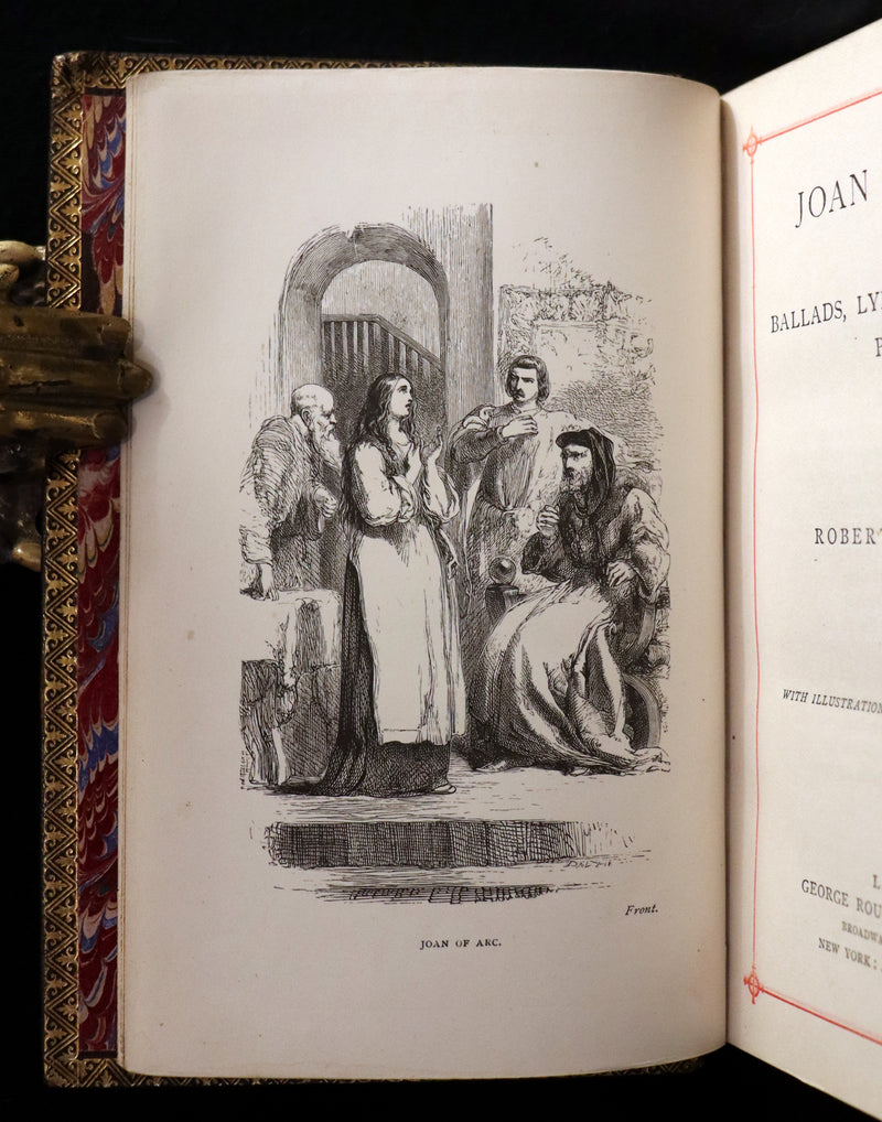 1865 Rare Victorian Book - JOAN OF ARC and Poems by Robert Southey Illustrated by John Gilbert.