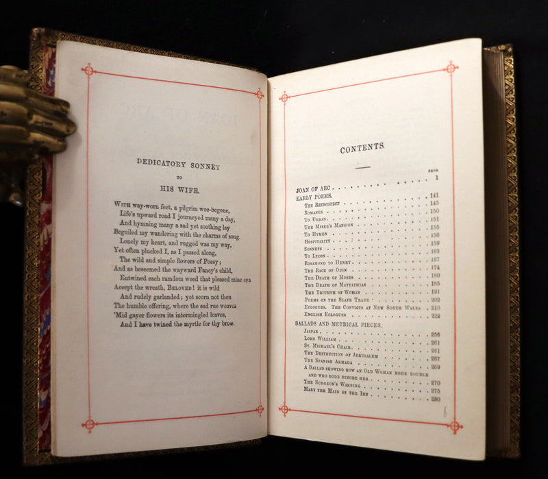 1865 Rare Victorian Book - JOAN OF ARC and Poems by Robert Southey Illustrated by John Gilbert.