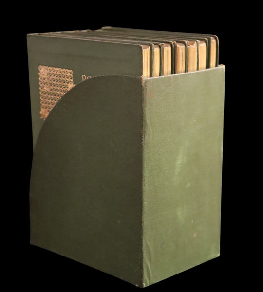 1898 Scarce Pre-Raphaelite Book set - Works of Dante Gabriel Rossetti - Siddal Edition with Bookcase.
