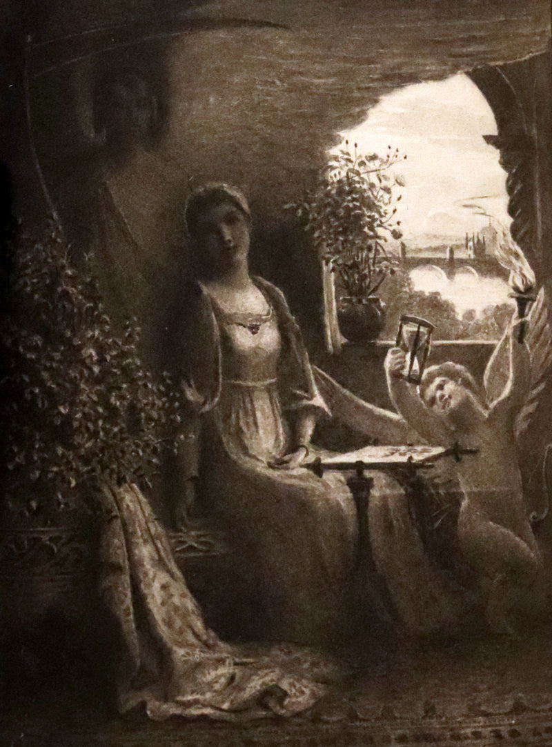 1898 Scarce Pre-Raphaelite Book set - Works of Dante Gabriel Rossetti - Siddal Edition with Bookcase.