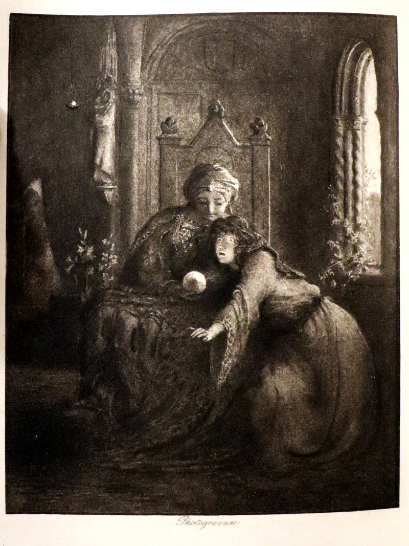 1898 Scarce Pre-Raphaelite Book set - Works of Dante Gabriel Rossetti - Siddal Edition with Bookcase.