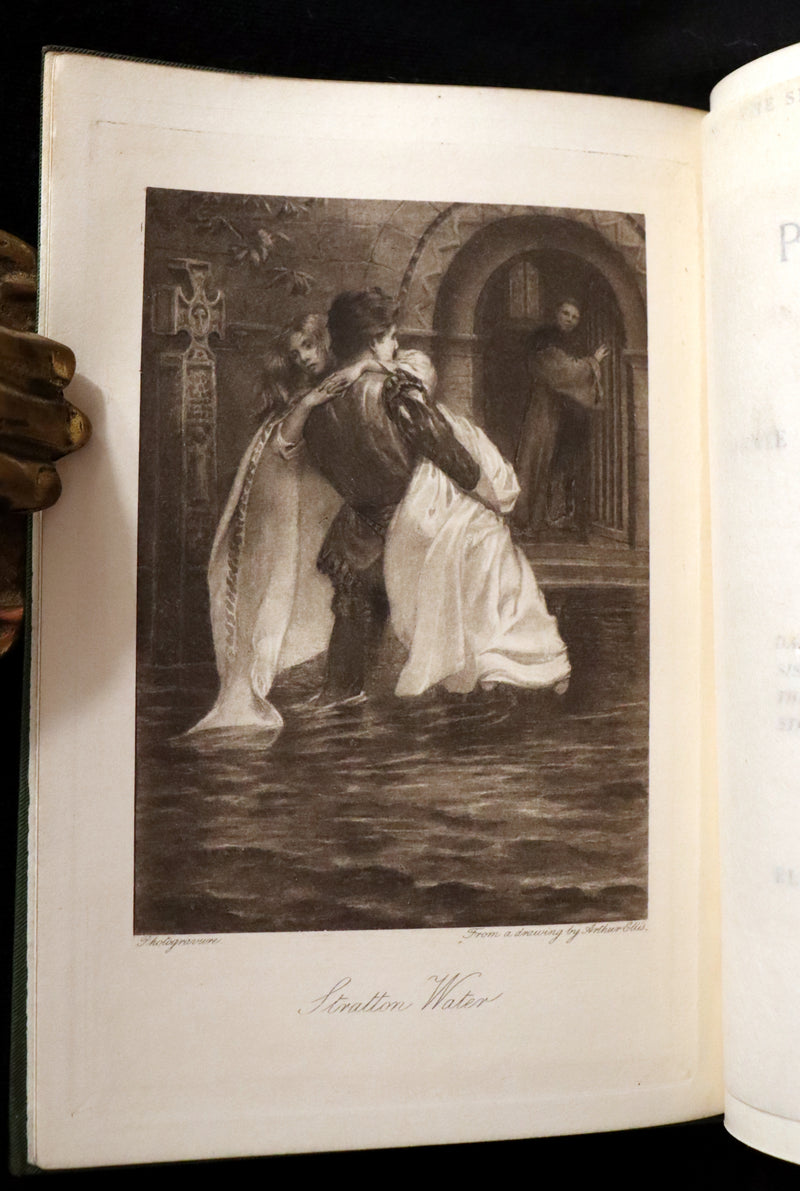 1898 Scarce Pre-Raphaelite Book set - Works of Dante Gabriel Rossetti - Siddal Edition with Bookcase.