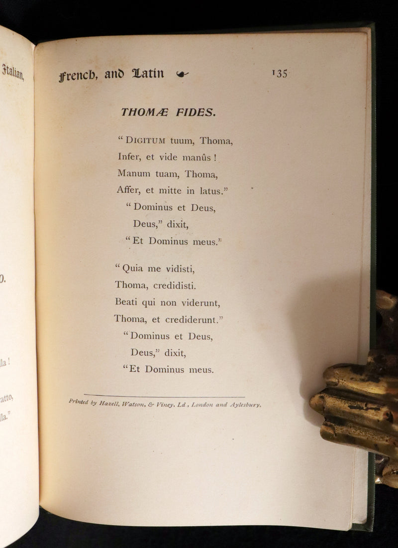 1898 Scarce Pre-Raphaelite Book set - Works of Dante Gabriel Rossetti - Siddal Edition with Bookcase.