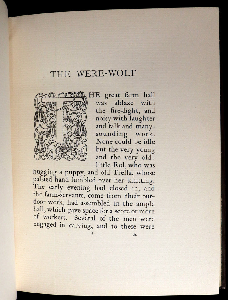 1896 Rare First Edition Book on Werewolves - THE WERE-WOLF by Clemence Housman. Illustrated.