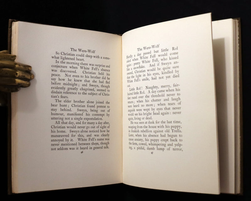 1896 Rare First Edition Book on Werewolves - THE WERE-WOLF by Clemence Housman. Illustrated.