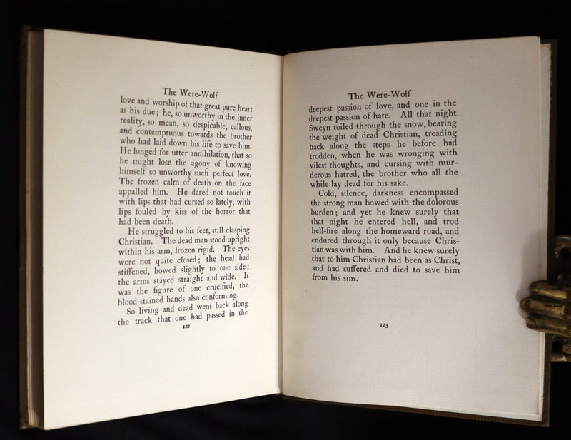 1896 Rare First Edition Book on Werewolves - THE WERE-WOLF by Clemence Housman. Illustrated.
