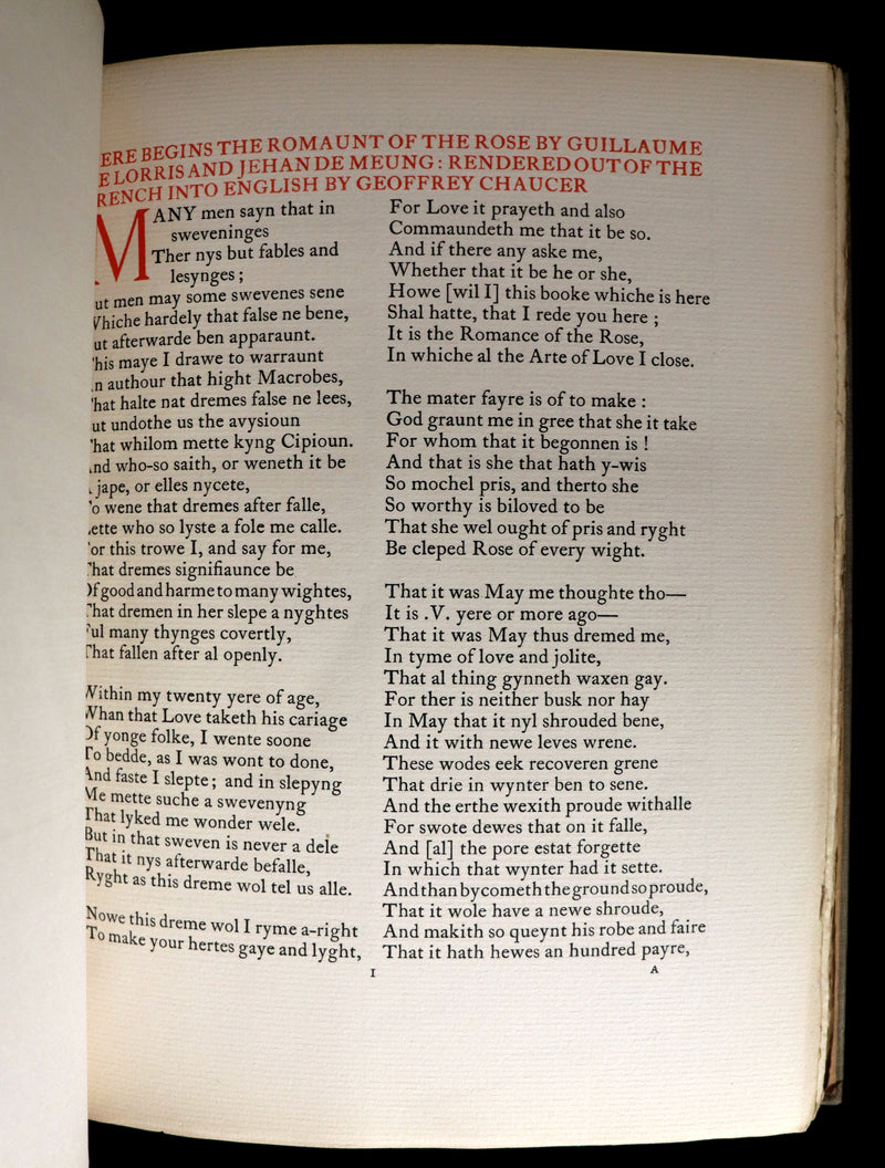 1911 First Illustrated Edition by Keith Henderson - The Romaunt of the Rose by Chaucer. A Medieval Poem.