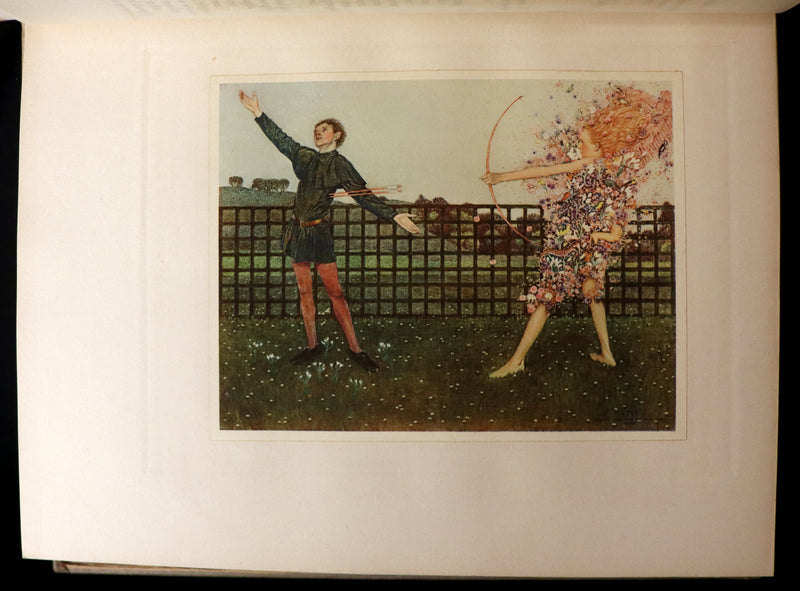 1911 First Illustrated Edition by Keith Henderson - The Romaunt of the Rose by Chaucer. A Medieval Poem.