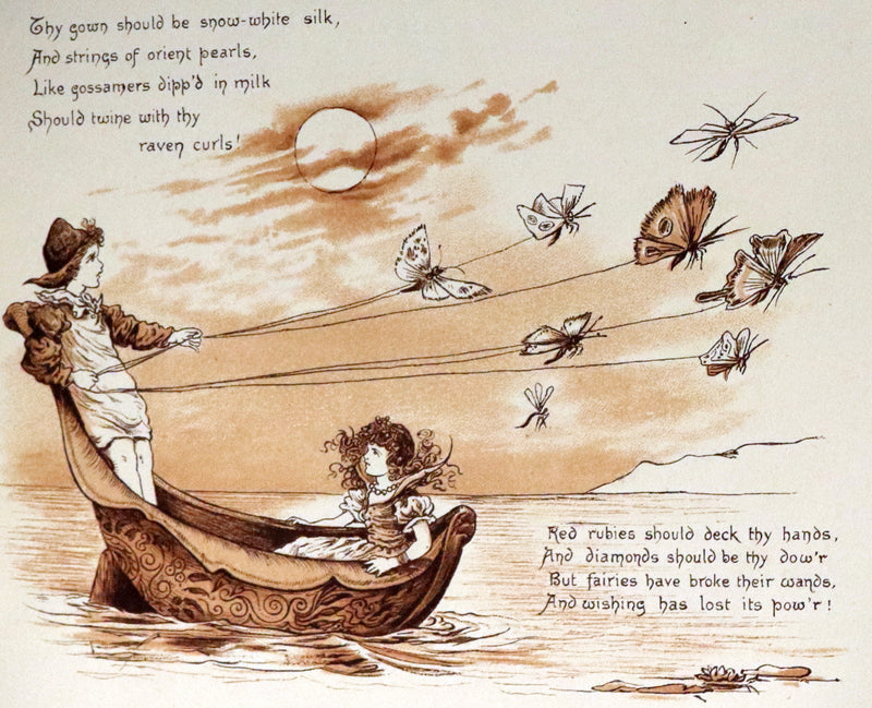 1883 Scarce Victorian Book -  Pictures from the Poets illustrated by T. Pym (Clara Creed). First Edition.