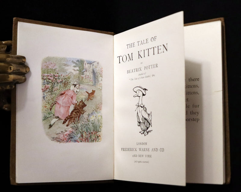 1909 Rare Book - Beatrix Potter - The Tale of Tom Kitten. Early Edition.