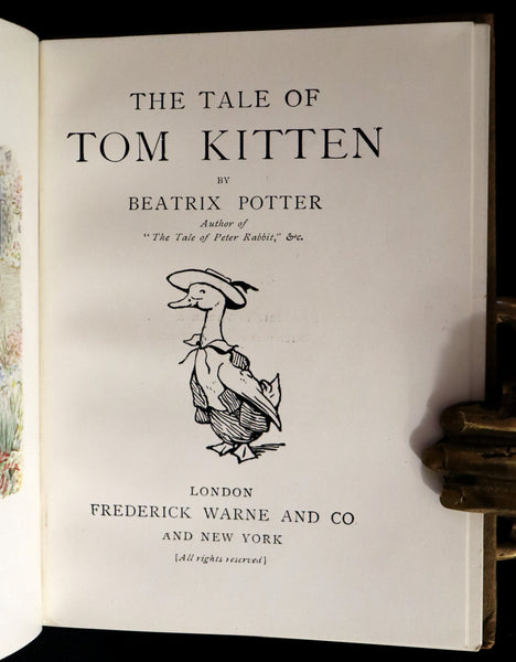 1909 Rare Book - Beatrix Potter - The Tale of Tom Kitten. Early Edition.