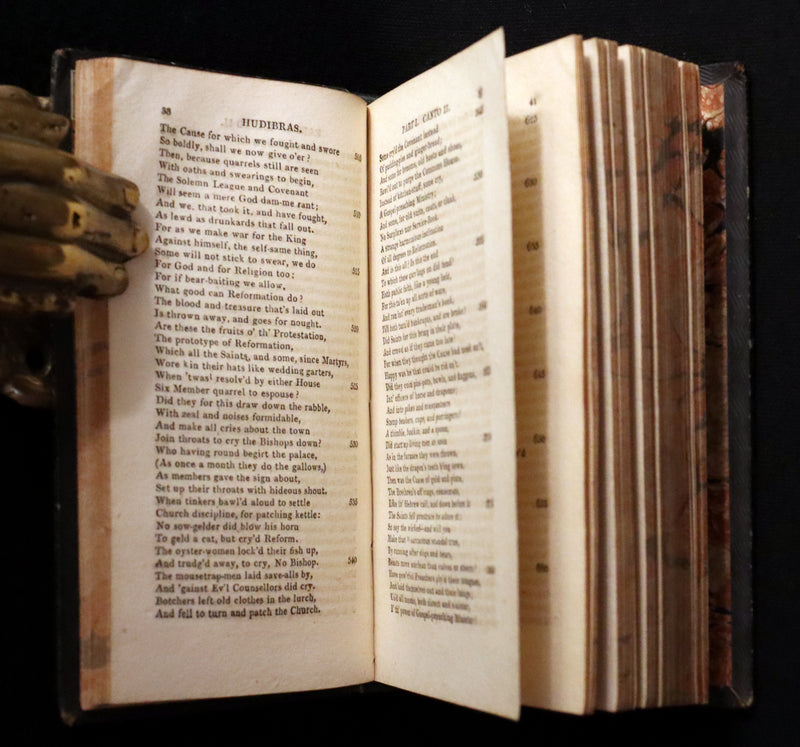 1817 Rare Knightly Adventures Book - HUDIBRAS, in Three Parts, written in the Time of the Late Wars by Samuel Butler.