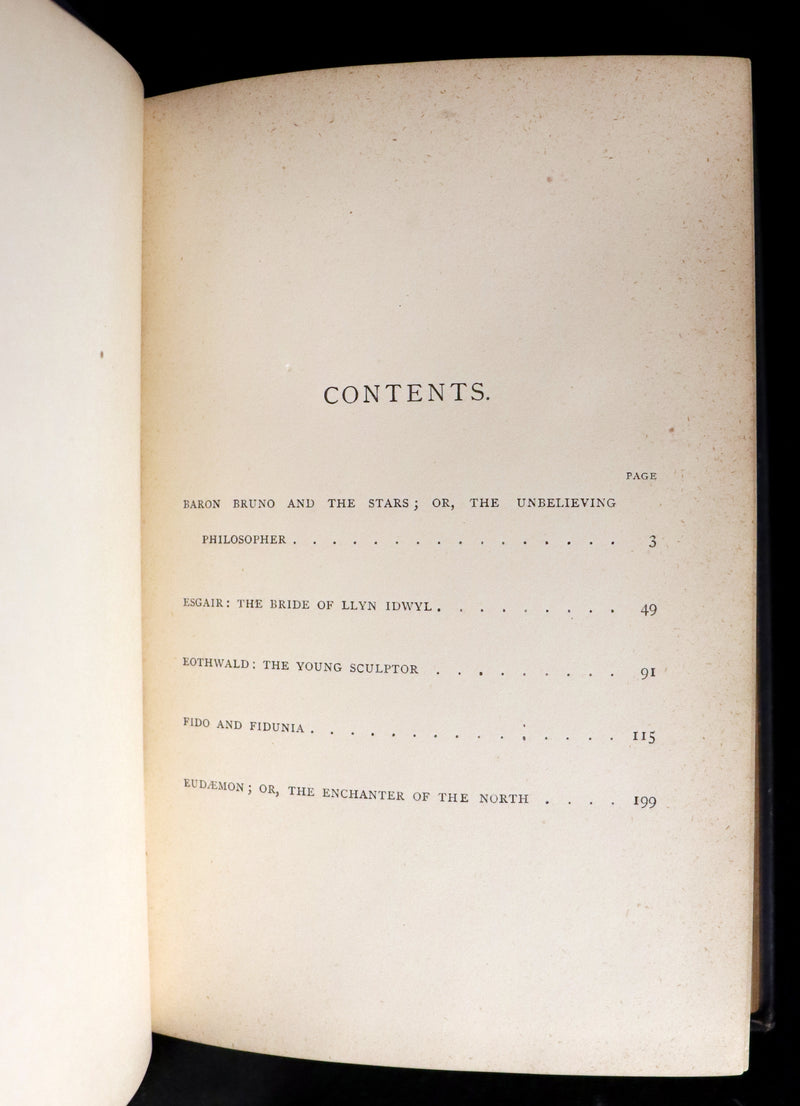 1875 Scarce First Edition - BARON BRUNO, or, The Unbelieving Philosopher and other Fairy Stories by Louisa Morgan.