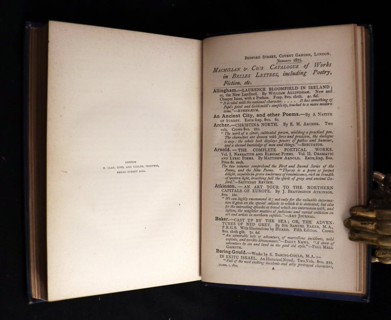 1875 Scarce First Edition - BARON BRUNO, or, The Unbelieving Philosopher and other Fairy Stories by Louisa Morgan.