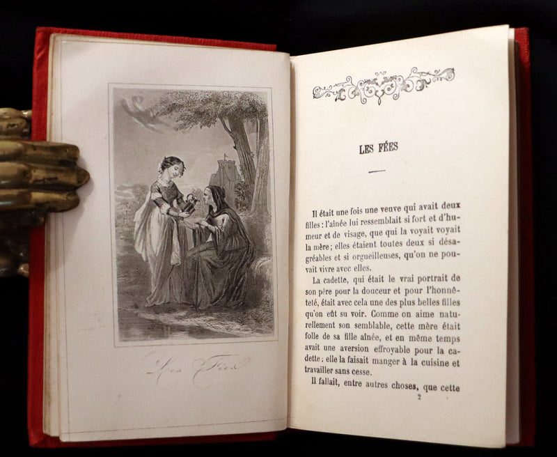 1865 Scarce illustrated French Book ~ Contes des Fees by Charles Perrault - Fairy Tales.