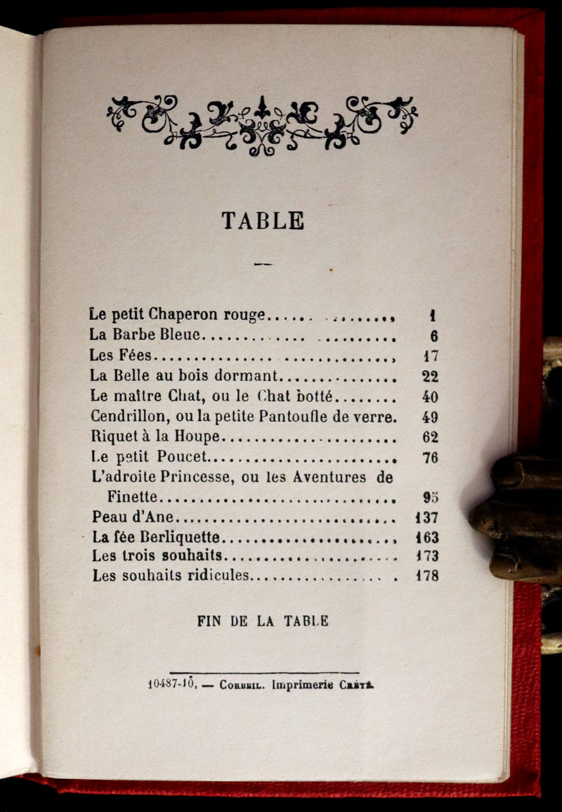 1865 Scarce illustrated French Book ~ Contes des Fees by Charles Perrault - Fairy Tales.