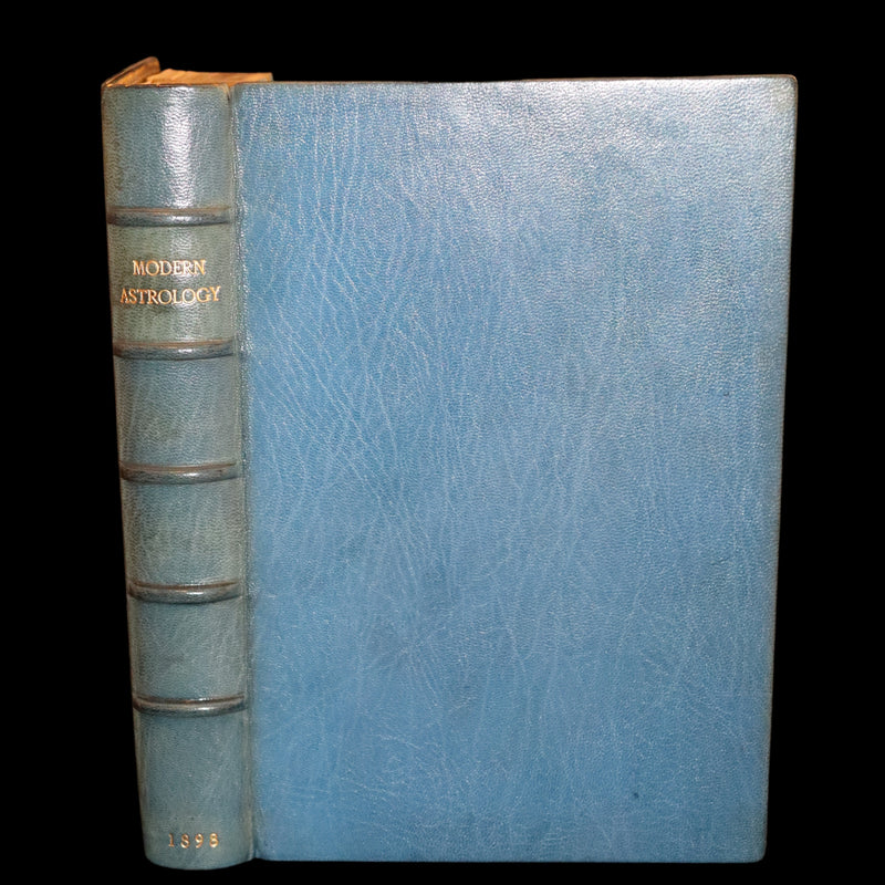1898 Scarce Book bound by Zaehnsdorf for Asprey - MODERN ASTROLOGY - The Astrologers' Magazine by Alan Leo. Copy of Governor Charles Edison.