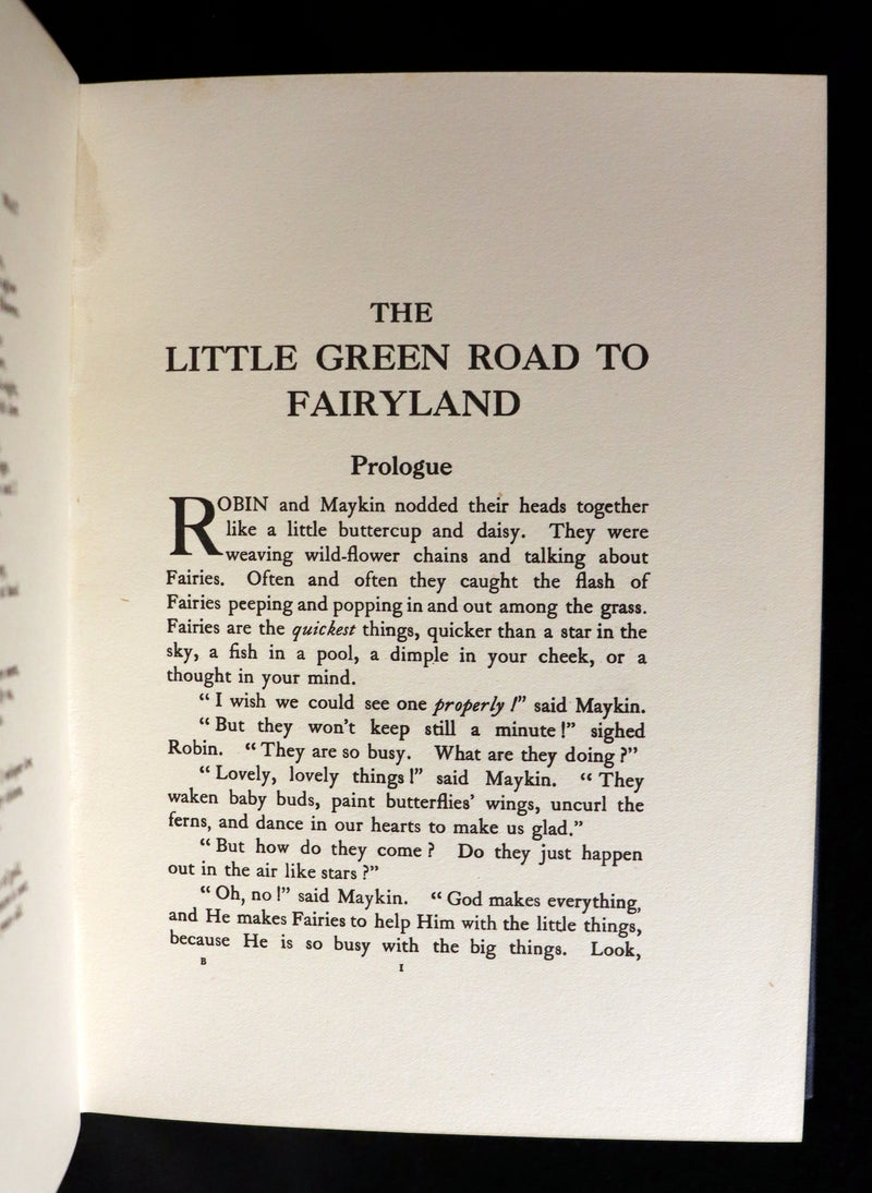1925 Rare Book - The Little Green Road to Fairyland by Ida Rentoul Outhwaite illustrated.