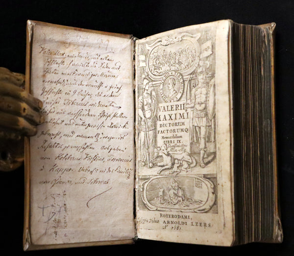 1681 Rare Latin Vellum Book - Valerius Maximus' Stories of Roman life. Dictorum, factorumque memorabilium libri IX.