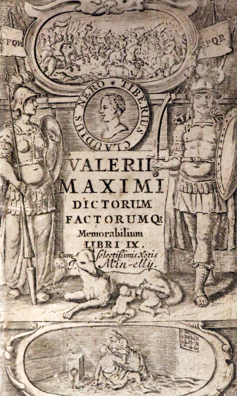 1681 Rare Latin Vellum Book - Valerius Maximus' Stories of Roman life. Dictorum, factorumque memorabilium libri IX.