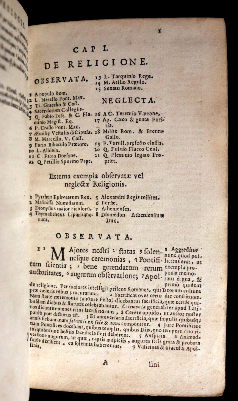 1681 Rare Latin Vellum Book - Valerius Maximus' Stories of Roman life. Dictorum, factorumque memorabilium libri IX.