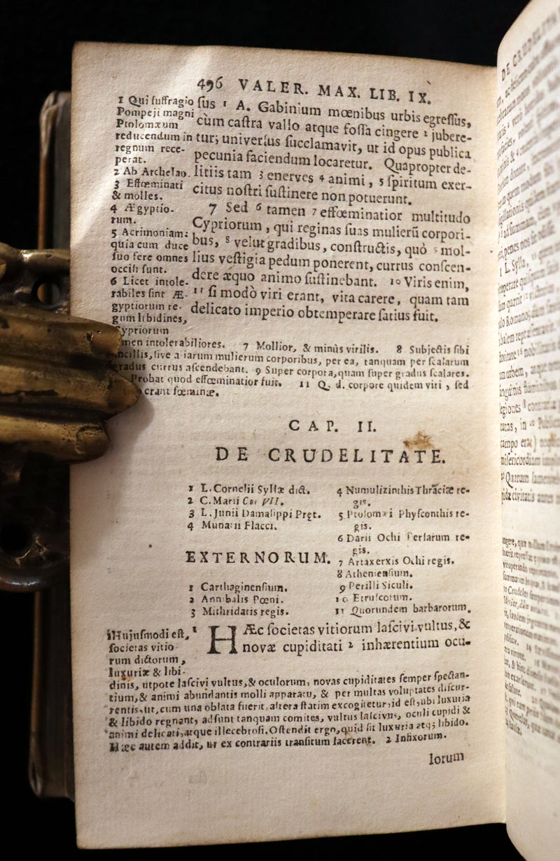 1681 Rare Latin Vellum Book - Valerius Maximus' Stories of Roman life. Dictorum, factorumque memorabilium libri IX.