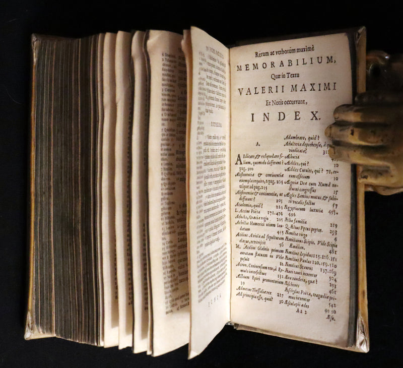 1681 Rare Latin Vellum Book - Valerius Maximus' Stories of Roman life. Dictorum, factorumque memorabilium libri IX.