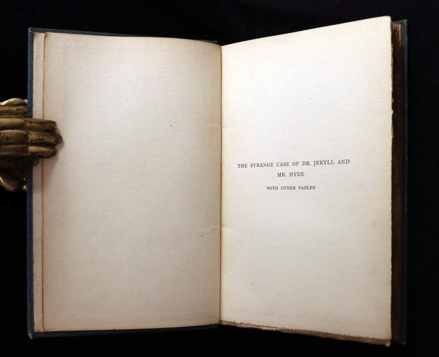 1896 Rare Book - The Strange Case of Dr Jekyll and Mr Hyde with Other Fables by Stevenson.