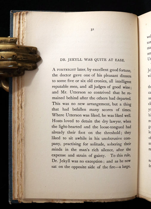 1896 Rare Book - The Strange Case of Dr Jekyll and Mr Hyde with Other Fables by Stevenson.