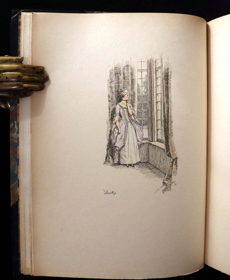 1895 Scarce 1stED in COLOR Bound by Zaehnsdorf - The Story of Rosina by Austin Dobson illustrated by Hugh Thomson.