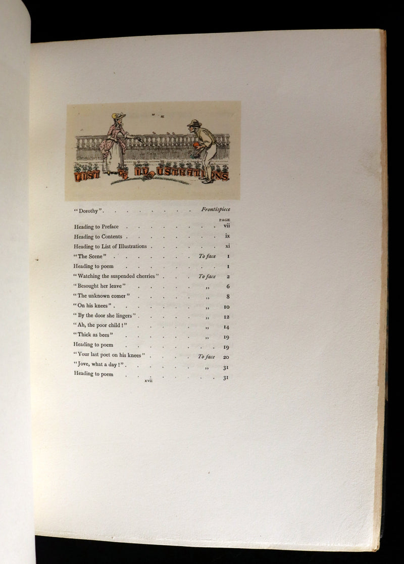 1895 Scarce 1stED in COLOR Bound by Zaehnsdorf - The Story of Rosina by Austin Dobson illustrated by Hugh Thomson.