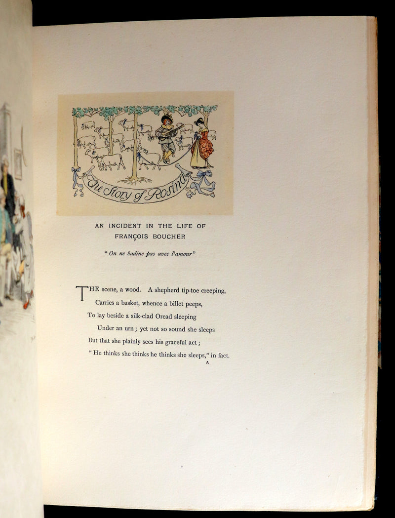 1895 Scarce 1stED in COLOR Bound by Zaehnsdorf - The Story of Rosina by Austin Dobson illustrated by Hugh Thomson.