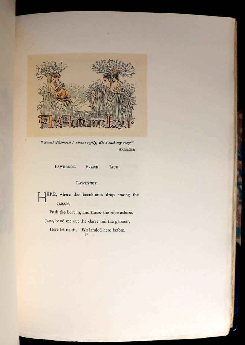 1895 Scarce 1stED in COLOR Bound by Zaehnsdorf - The Story of Rosina by Austin Dobson illustrated by Hugh Thomson.