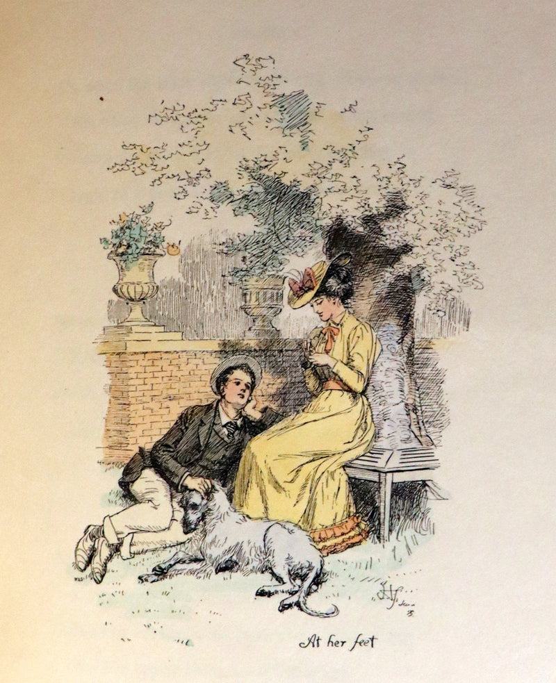 1895 Scarce 1stED in COLOR Bound by Zaehnsdorf - The Story of Rosina by Austin Dobson illustrated by Hugh Thomson.