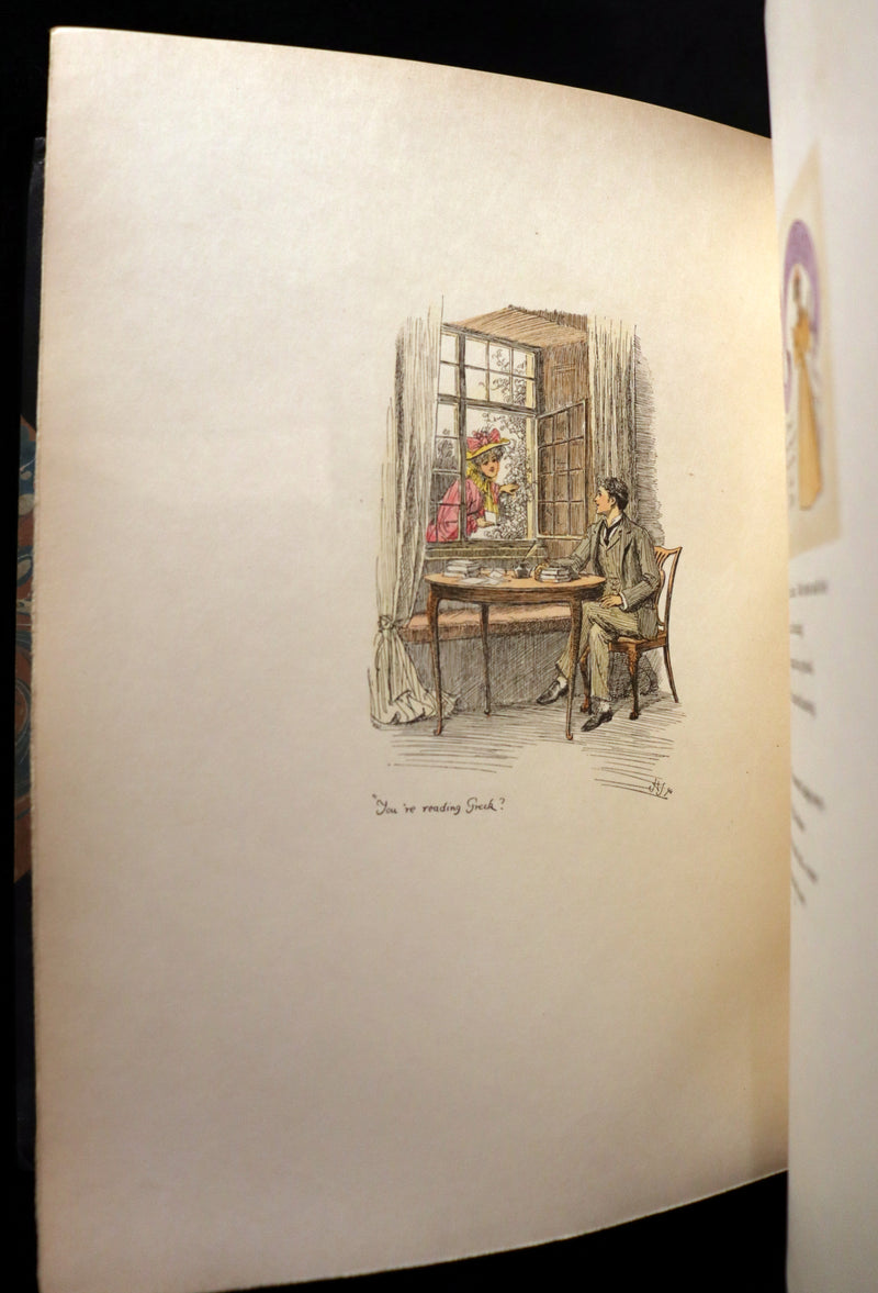 1895 Scarce 1stED in COLOR Bound by Zaehnsdorf - The Story of Rosina by Austin Dobson illustrated by Hugh Thomson.