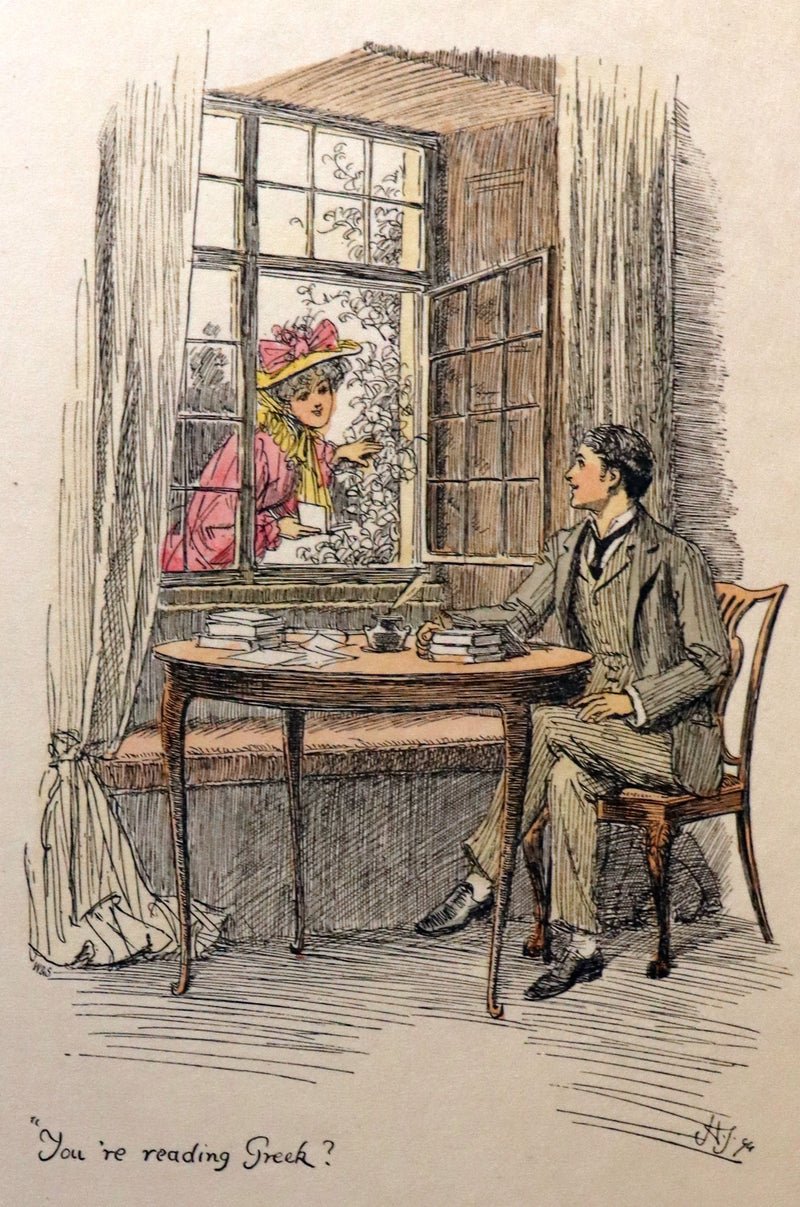 1895 Scarce 1stED in COLOR Bound by Zaehnsdorf - The Story of Rosina by Austin Dobson illustrated by Hugh Thomson.