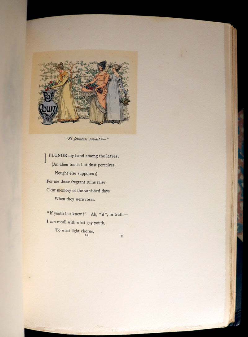 1895 Scarce 1stED in COLOR Bound by Zaehnsdorf - The Story of Rosina by Austin Dobson illustrated by Hugh Thomson.