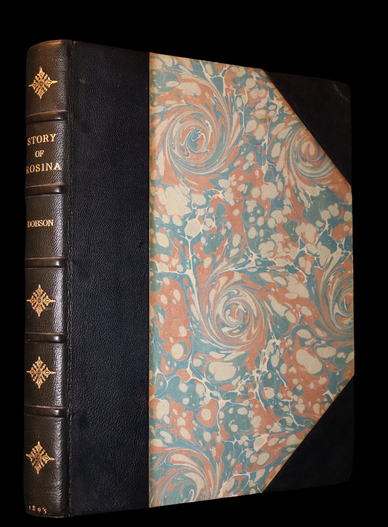 1895 Scarce 1stED in COLOR Bound by Zaehnsdorf - The Story of Rosina by Austin Dobson illustrated by Hugh Thomson.