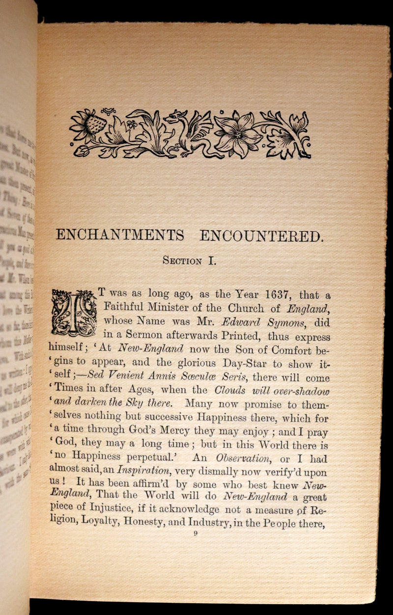 1862 Rare Book - SALEM WITCHCRAFT - Wonders of the Invisible World by Cotton Mather.