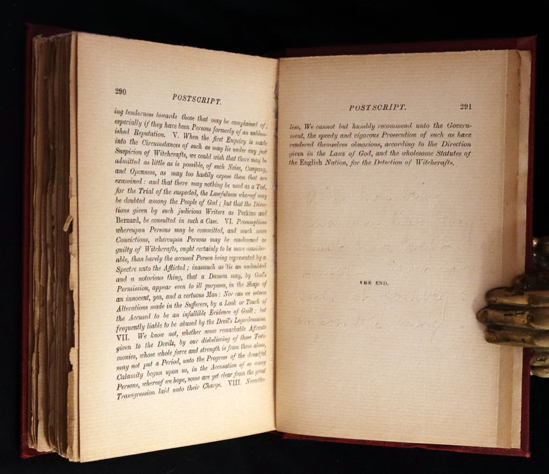 1862 Rare Book - SALEM WITCHCRAFT - Wonders of the Invisible World by Cotton Mather.