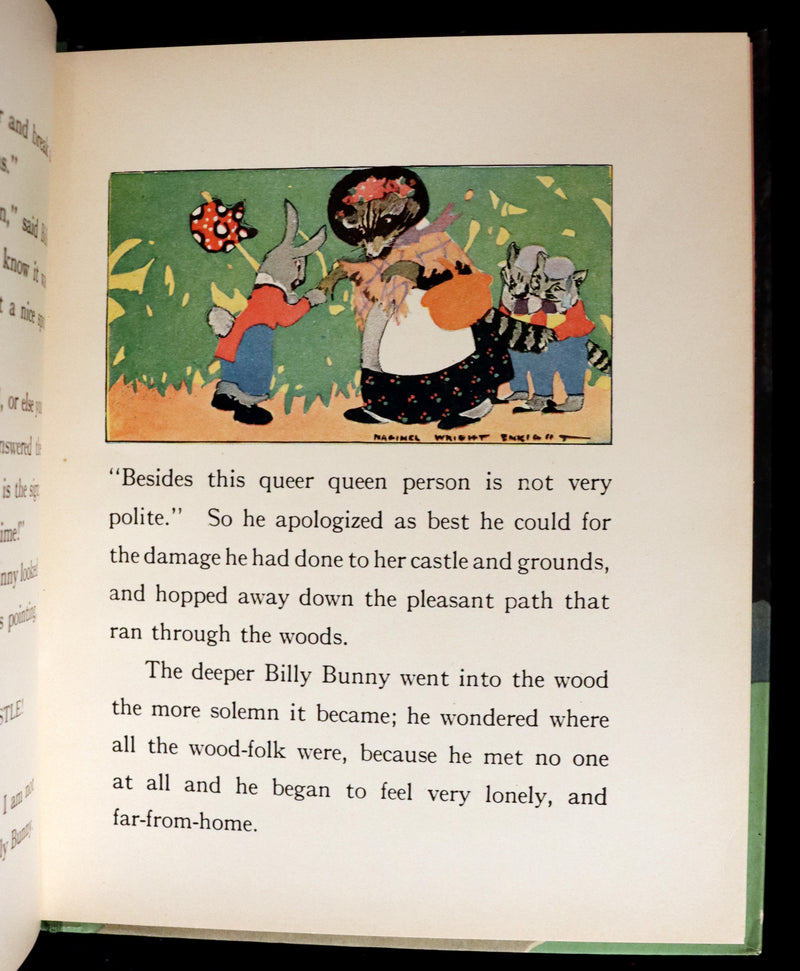 1919 Rare First Edition - BILLY BUNNY'S FORTUNE by Elizabeth Gordon, Illustrated by Maginel Wright Enright.