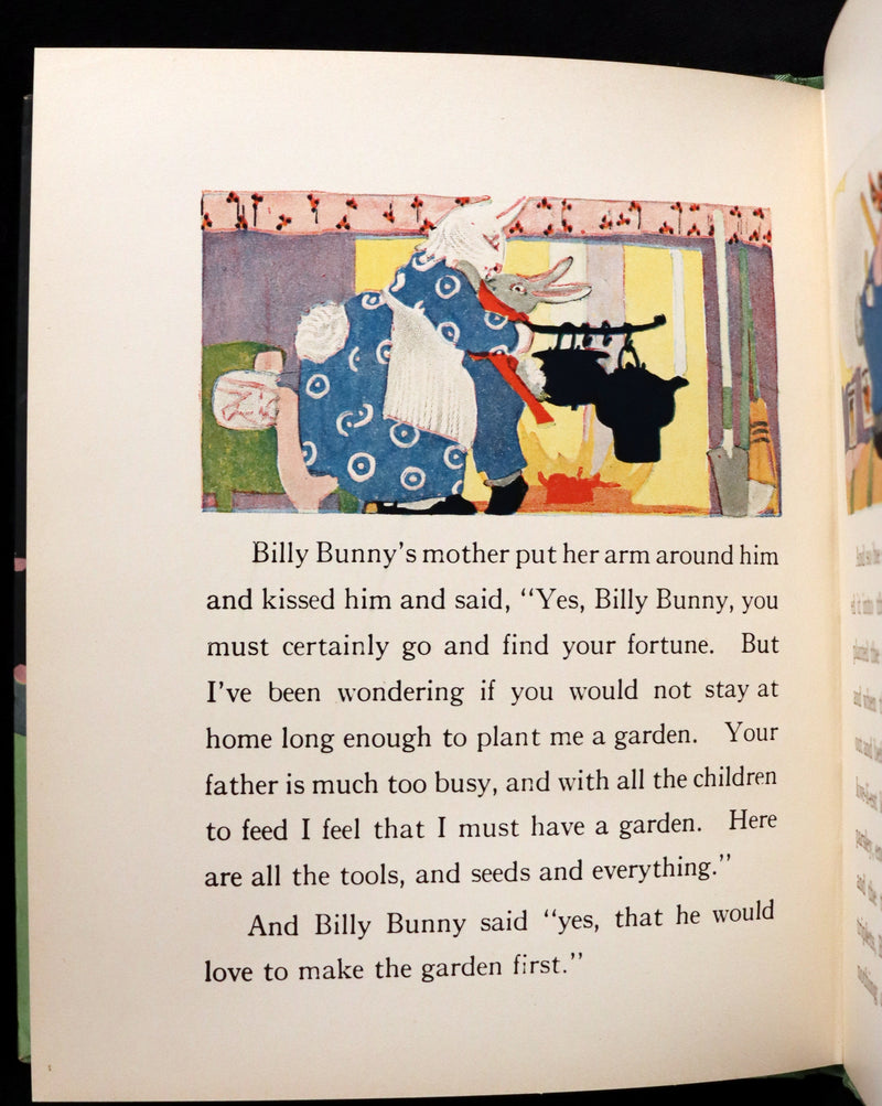 1919 Rare First Edition - BILLY BUNNY'S FORTUNE by Elizabeth Gordon, Illustrated by Maginel Wright Enright.