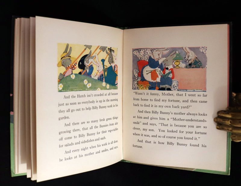 1919 Rare First Edition - BILLY BUNNY'S FORTUNE by Elizabeth Gordon, Illustrated by Maginel Wright Enright.